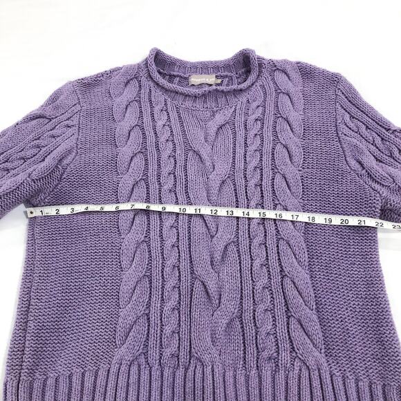 Meadows & Byrne Wool Blend Chunky Cableknit Sweater - Picture 6 of 9
